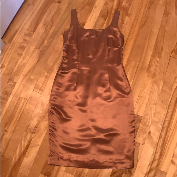 100% Silk Bronze Dress and Blazer - Picture 4 of 10